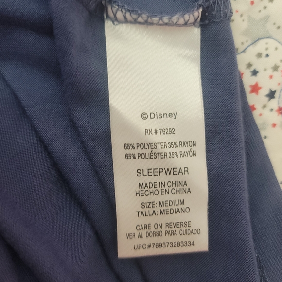 Disney Sleeping Beauty Aurora Sz M "Weekend Plans" Sleep shirt Lounge Nightgown - Picture 5 of 7